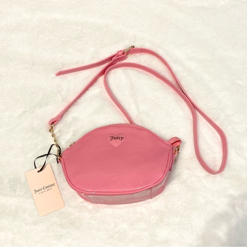 NWT Juicy Couture Pink Lemonade Effortless Crossbody Bag PVC - Picture 2 of 11